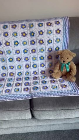 Forget Me Not Crochet Blanket Pattern: US/UK Terms (PDF Download) - Etsy