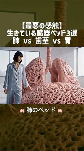 【閲覧注意】ベッドが呼吸してる…。胃袋と肺の中で寝てみた結果 🫁🦷🥩 #ASMR