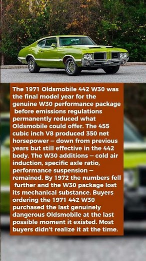This Oldsmobile Was Quietly Dangerous in 1971 — The Last Year It Could Be This Fast Legally