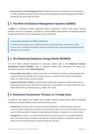 Database Fundamentals : Pdf material