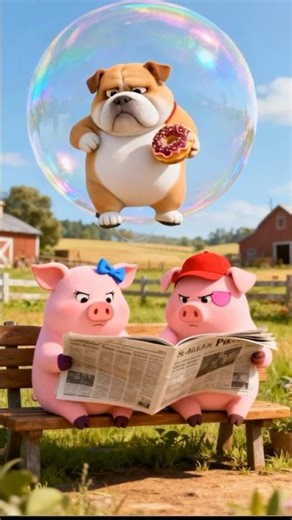 Chubby Bulldog vs. Sneaky Pig Prank Battle 🐶🐷🔥 #shorts