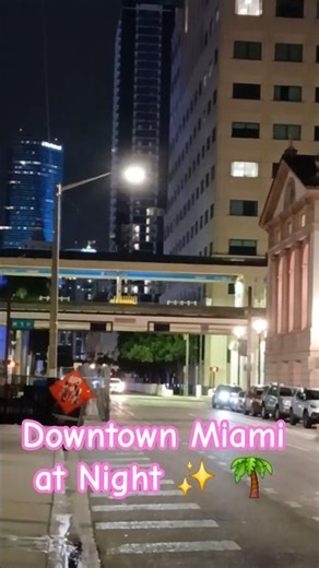 Downtown Miami at Night ✨️ Downtown Miami Walking Tour 🌴 Miami Florida Walking Tour #miami #florida