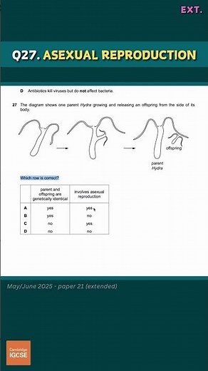 IGCSE Biology - Multiple Choice (exams from 2026) #biology #exams #revision