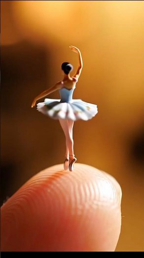 Miniature Ballet Dancer on Finger! 🩰 Tiny Dancer Performance #miniworld #miniworkers #viralvideo