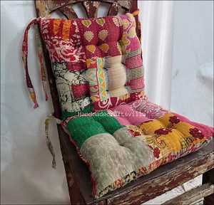 Handmade Kantha Chair Pad 1 Piece : 100% Cotton Seat Cushion - Etsy