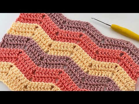 STEP BY STEP CROCHET ZIGUEZAG STITCH SUPER EASY TO MAKE