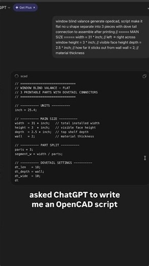 "ChatGPT Designs My 3D Printed Valance! #3DPrinting"