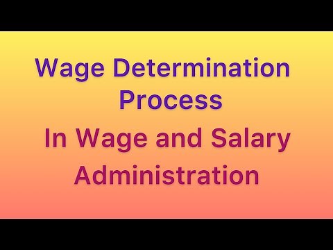 Wage Determination Process In Wage And Salary Administration In Hrm