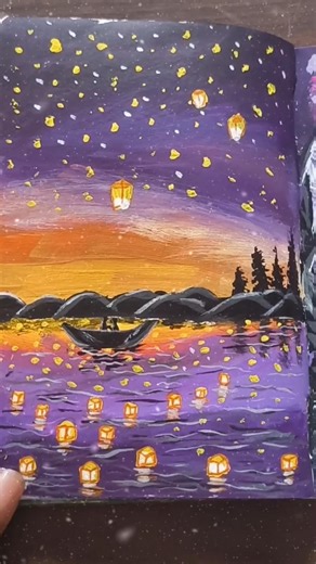 Sunset painting or drawing #sunset #art #painting #acrylicpainting #diy