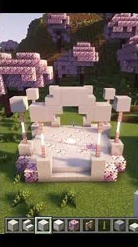 Cute Cherry Blossom Gazebo Tutorial! #minecraft