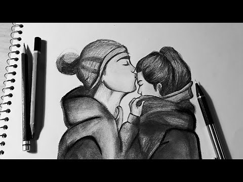 DIBUJANDO UNA PAREJA A LÁPIZ ❤❤ || DIBUJOS DE AMOR 😍
