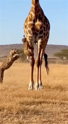 Giraffe Saves a Hippo — Unbelievable Wild Escape