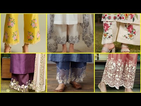 Salwar embroidery design / trouser embroidery designs #embroidered #handembroidered