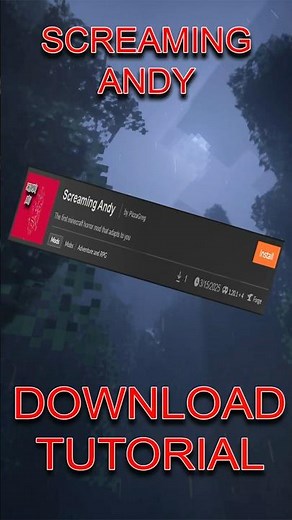 SCREAMING ANDY TUTORIAL #minecraft #horror #mods