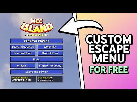 Customize your Minecraft Escape Menu for Free