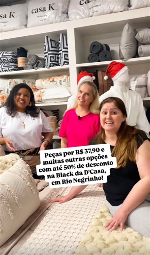 5.1K views · 90 reactions |  Peças por R$ 37,90 e muitas outras opções com até 50% de desconto na Black da D'Casa, em Rio Negrinho!  A loja fica no MAK Center (rua Capitão Osmar Romão da Silva, 303) • Centro ⏰ Atendimento De segunda a sexta-feira, das 09h às 19h Sábados, das 09h às 18h,sem fechar para o almoço Entre em contato pelo WhatsApp, clicando no link abaixo  https://wa.me/5547996143647?text=Ol%C3%A1!%20 | Nossas Notícias | Facebook