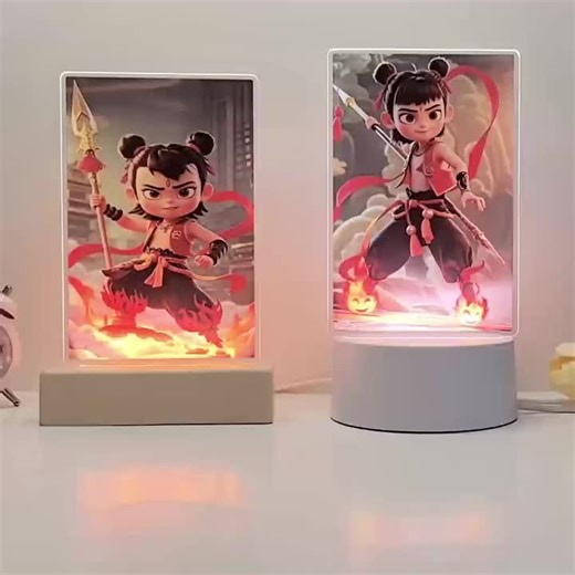 Customization OEM #3D Nazha LED night lights table lamp#lamp#gifts #decoration #new