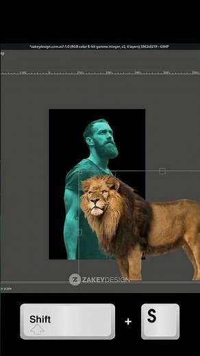 How to Create Double Color Exposure in GIMP #shorts #gimptutorial