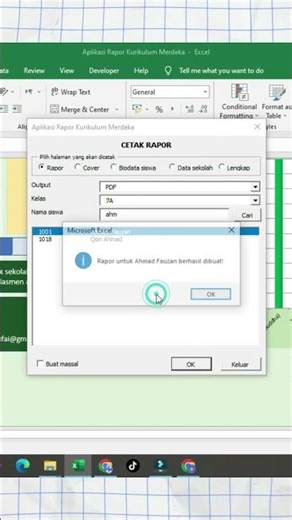 aplikasi rapor deep learning excel