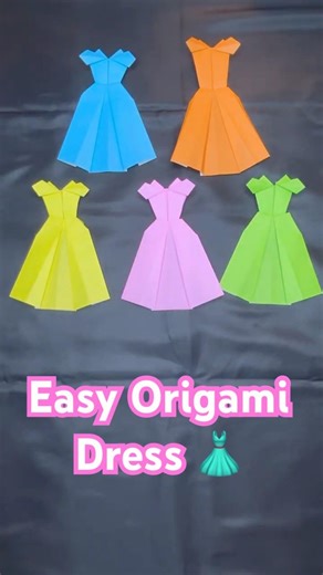 Easy Origami Dress 👗 | Cute Paper Dress Tutorial