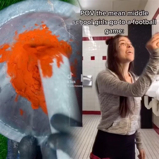 POV middle school girls go to the football game