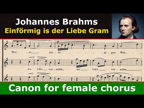 Brahms - Einförmig is der Liebe Gram (Op. 113/13)
