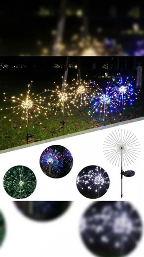 LED Solar Firework Lights Garden Decoration Fairy Lights Waterproof Outdoor Dandelion Lawn Lamp f...