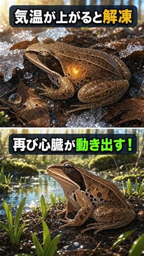 心臓が止まっても復活!? 凍るカエルの驚異的な生存能力