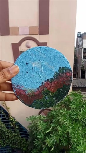 Mini cardboard painting 🌹#art #nature #sky #tree #flower #diy #viral #shorts #songs #trend #majboor