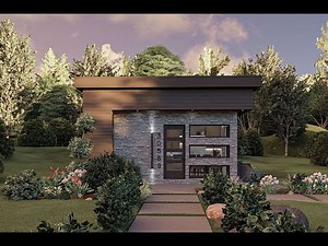 Compact Living: Modern Tiny House Plan Tour [963-01126]