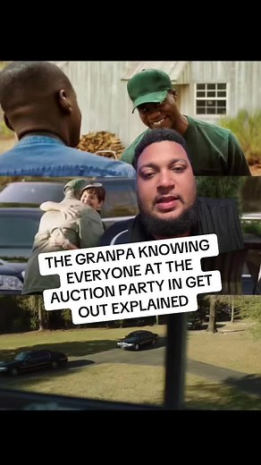 THE GRANPA KNOWING EVERYONE AT THE AUCTION PARTY IN GET OUT EXPLAINED #getout #jordanpeele #horror #horrortok #fyp