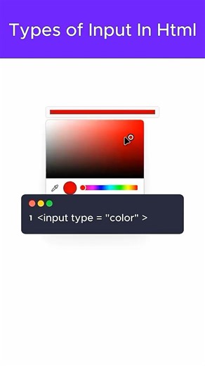 all input types in html code #2026 #coding #frontendcours #htmlcss #webdevelopment #css #html