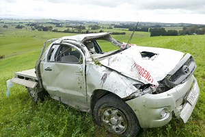 Farm worker escapes crash