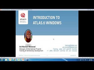Ani Munirah Introduction to ATLAS.ti 7 Session 1