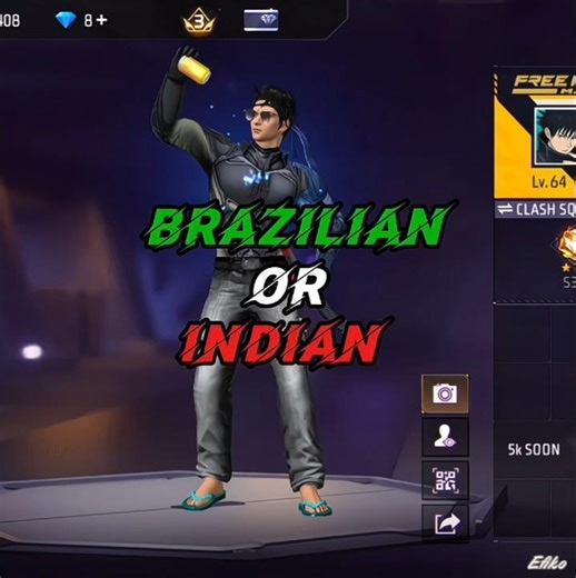 Brazilian 🇧🇷 player vs Indian 🇮🇳 player #ffbrazil #ffbrasil #gtkgaming #paidsensi #brazilianplayer