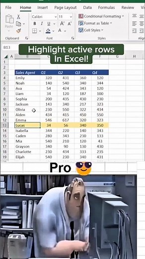 How to Highlight an Entire Row in Excel Automatically! 🔥💡