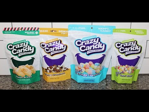 Andersen’s Crazy Candy Freeze-Dried Fun: Peanut Brittle,S’more Crunchers, Sour Crawlers & Sour Bites
