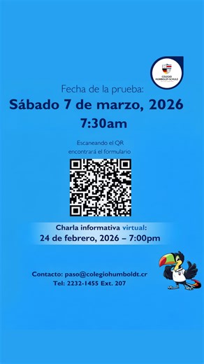 Colegio Humboldt-Schule on Instagram: "🇩🇪✨ PASO-Programm 2026 – Neue Chancen für talentierte Schüler*innen ✨ Mit dem PASO-Programm bietet das Colegio Humboldt jedes Jahr leistungsstarken Schüler*innen der 4. Klasse aus öffentlichen und privaten Schulen eine besondere Möglichkeit: den Einstieg in eine erstklassige, trilinguale Bildung. 🌟 Die Aufnahmeprüfung findet am Samstag, 7. März 2026, auf dem Campus des Colegio Humboldt statt. 🕒 Registrierung: 6:45–7:30 Uhr 📝 Beginn: 7:30 Uhr 📍 Pavas D