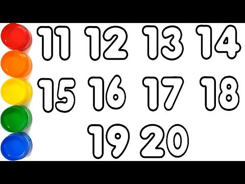 Learn to Draw Numbers 11 12 13 14 15 16 17 18 19 20. KS ART