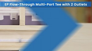 Uponor ProPEX 3/4 in. PEX-A Expansion Barb Engineered Polymer Open Multi-Port Tee with 1/2 in. Branches, 2-Outlets Q2227557R