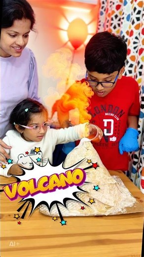 Safe Volcano Science Experiment for Kids 🌋 | Fun Learning at Home