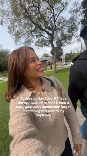 Alissa Ashley on Instagram: "You guys my cheeks literally hurt from cheesing so hard I love goats you don’t understand 😂😂😂 I used to binge watch baby goat videos it was that serious lol so to be able to hold one made me so happy 😭😭 my heart. The best birthday surprise"