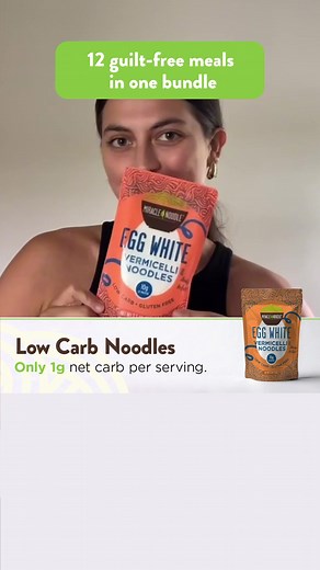 Double the noodles, double the satisfaction. 💪 Fuel your body with protein-packed spaghetti vermicelli egg white noodles bundle, all without the carbs. | Miracle Noodle