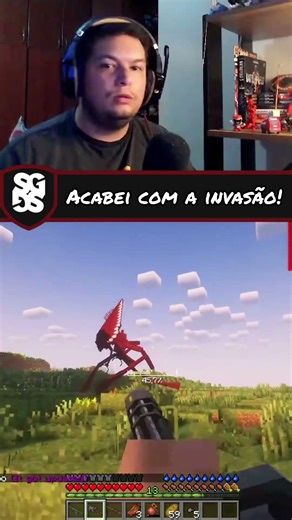 Acabei com a invasão alien!👽| Minecraft | #minecraft #minecraftmods #shanggames #clipes