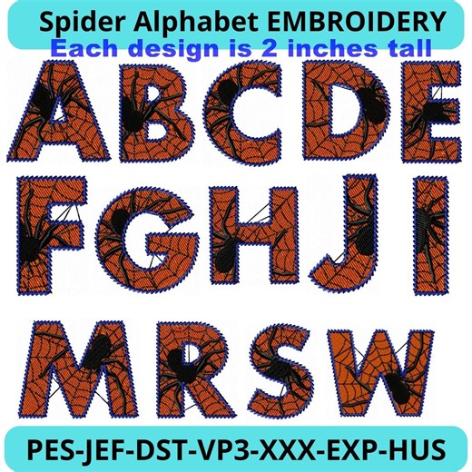 Spider Man Embroidery Alphabet, Machine Letters Pattern, Superhero Web Monogram Font, Kids Hero - Etsy Canada