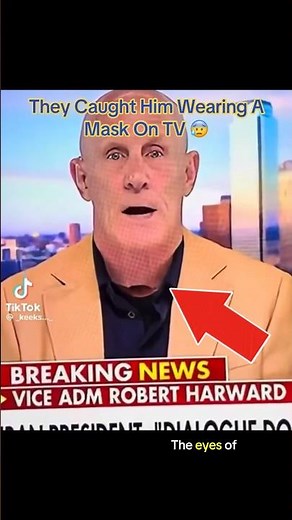 They Caught Him Wearing A Mask On TV 😰 #creepy