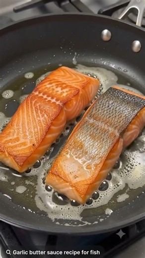 Pan-Seared Salmon with Garlic Butter Cream Sauce, Spinach, and Mushrooms #cooking #viral #foodie