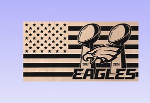 Shapeoko CNC Project: Eagles Flag, Super Bowl Champs (SVG & C2D Files) - Etsy