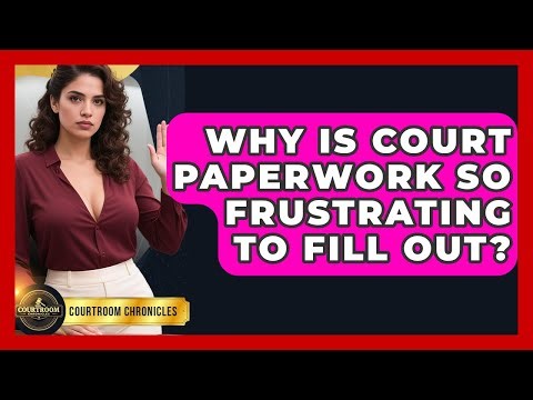 Why Is Court Paperwork So Frustrating To Fill Out? - Courtroom Chronicles