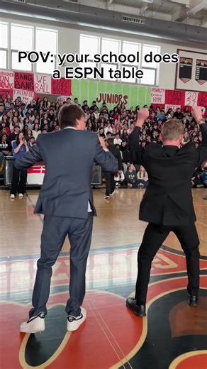 ESPN table in the Cal High gym! #studentsection #highschool #calhigh | high schools
